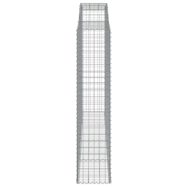 Gabioner bågformade 2 st 300x50x220/240 cm galvaniserat järn