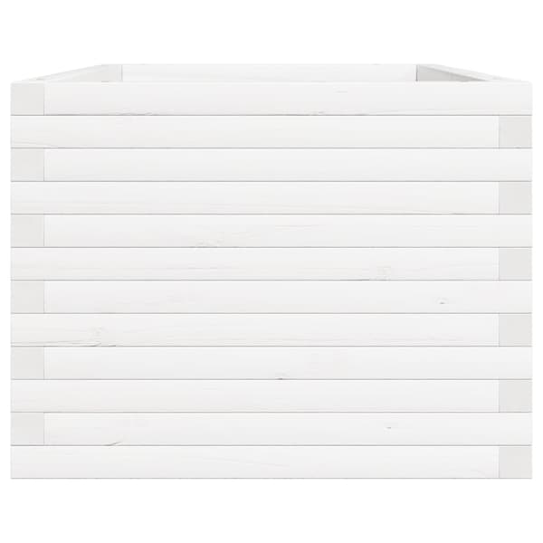 Odlingslåda 90x60x46 cm vit massiv furu