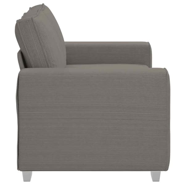Loveseat soffa ljusgrå 160x77x82 cm manchestertyg