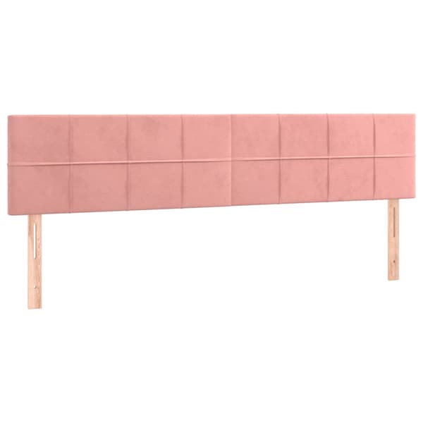 Ramsäng med madrass rosa 120x190 cm sammet