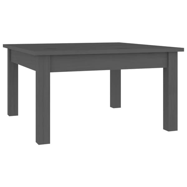 Soffbord grå 55x55x30 cm massiv furu