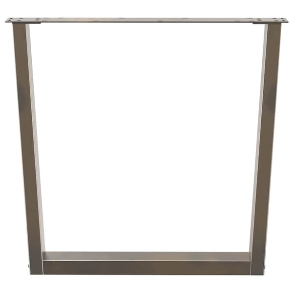 Matbordsben V-formade 2 st naturstål 80x(72-73,3) cm stål