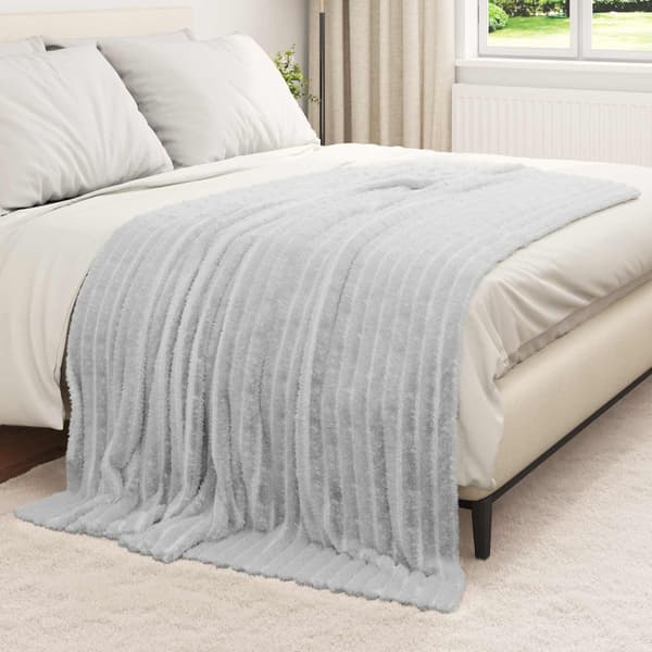 Filtar 6 pcs Grå 200 x 150 cm Fleece