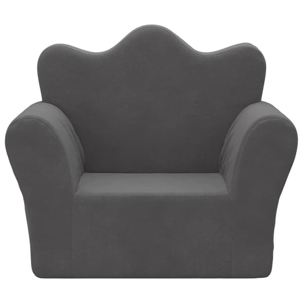 Barnsoffa antracit mjuk plysch