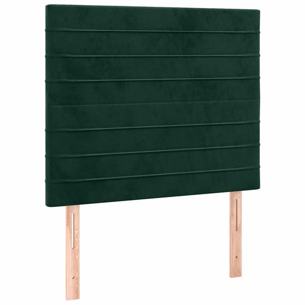 Sänggavel mörkgrön 80x5x118/128 cm sammet
