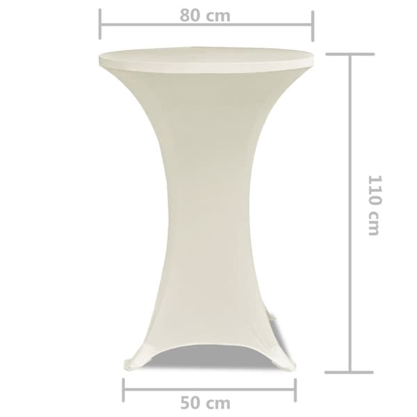 Duk till ståbord Ø80 Stretch Creme 2-pack