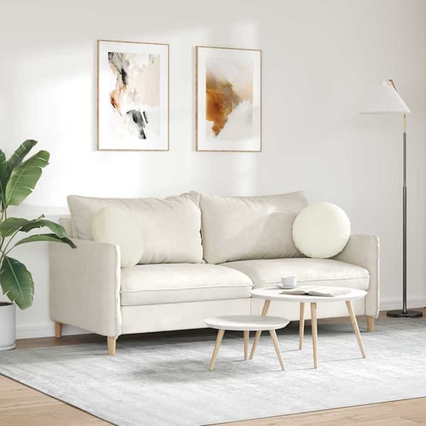 Sittkuddar 2 pcs Kräm Ø 40 x 13 cm Sammet