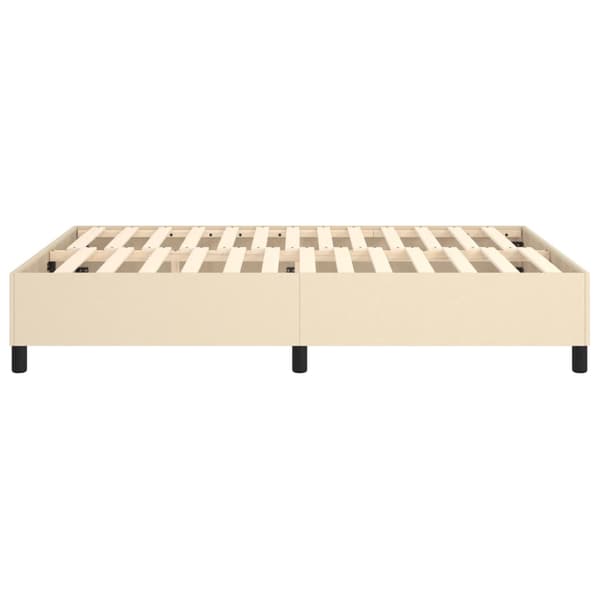Boxspring-sängram gräddvit 140x200 cm tyg