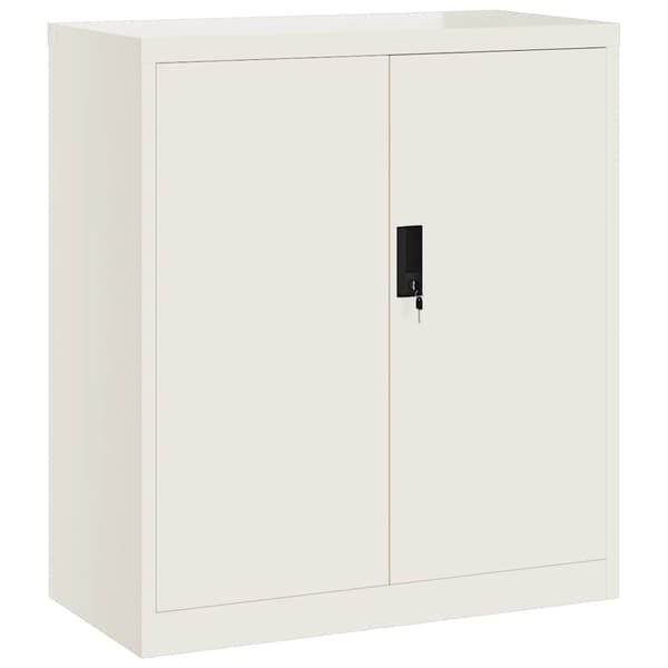 Dokumentskåp vit 79x40x90 cm stål