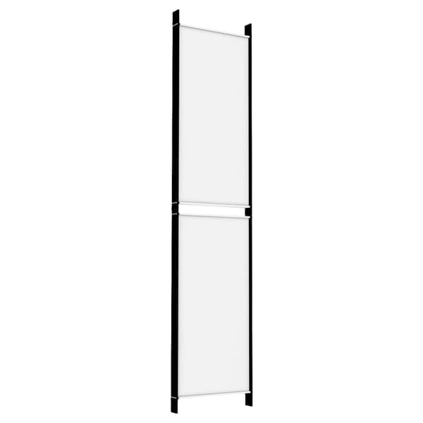 Rumsavdelare 5 paneler vit 250x220 cm tyg