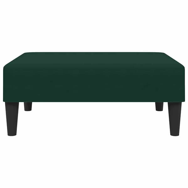 Fotpall mörkgrön 77x55x31 cm sammet