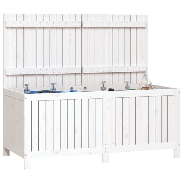 Dynbox vit 147x68x64 cm massiv furu