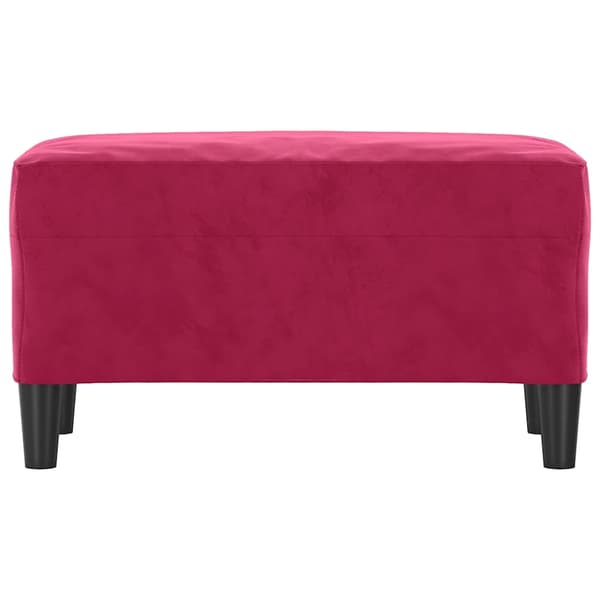 Bänk vinröd 70x35x41 cm sammet