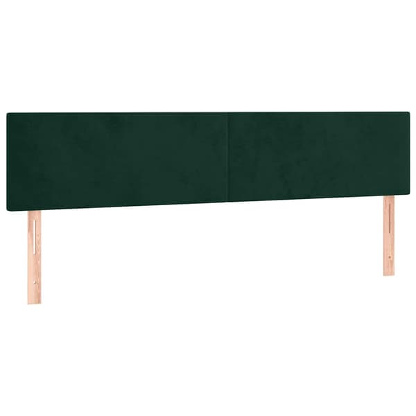 Ramsäng med madrass mörkgrön 200x200 cm sammet