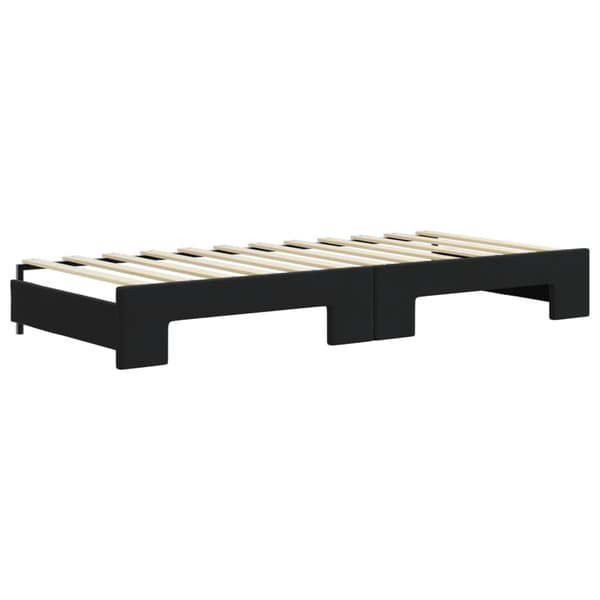 Dagbädd utdragbar svart 90x200 cm sammet
