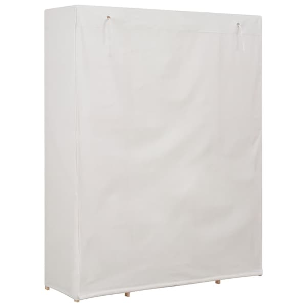 Garderob 135x40x170 cm vit tyg