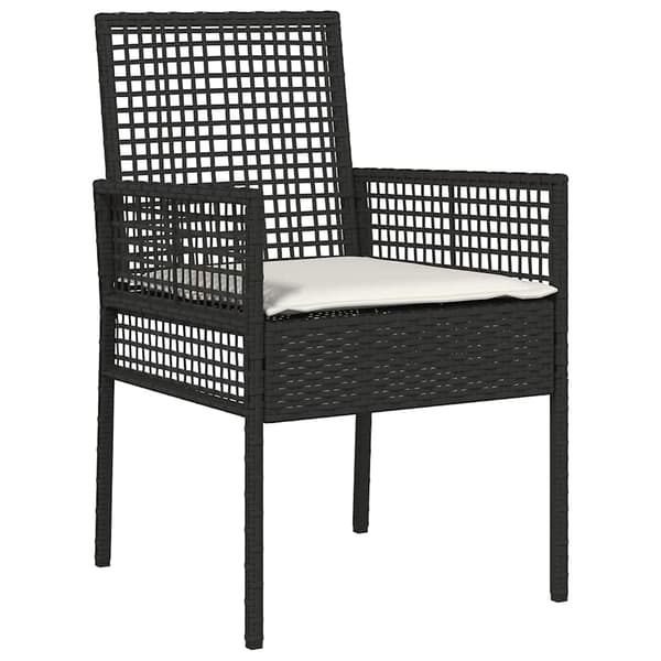 Trädgårdsmöbelset 5 pcs Svart konstrotting