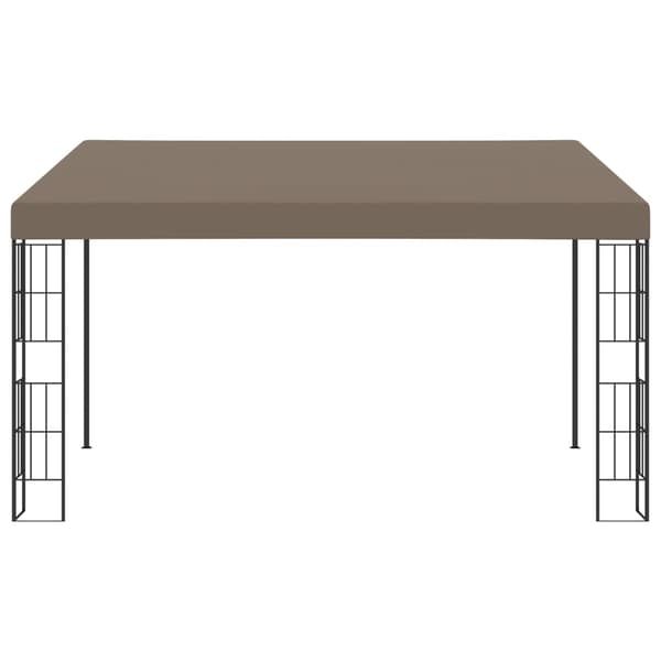 Väggmonterad paviljong 4x3 m taupe tyg