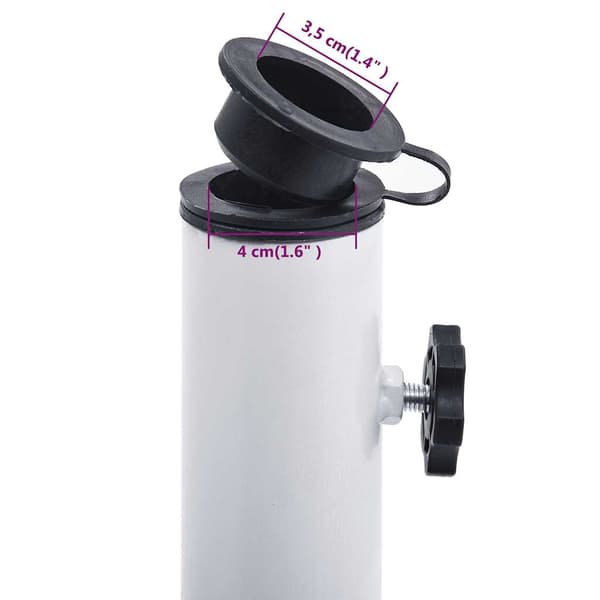 Parasollfot vit 9 kg 40 cm gjutjärn