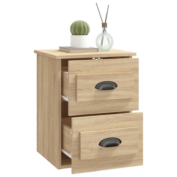 Väggmonterade sängbord sonoma-ek 41,5x36x53cm
