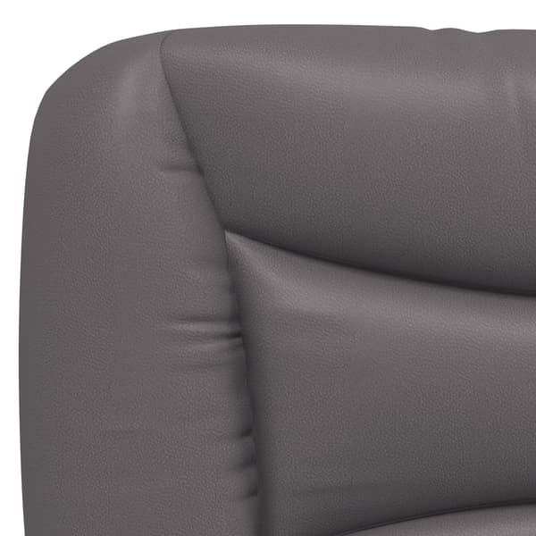 Headboard Cushion "Hvar" Grey 180 cm Faux Leather