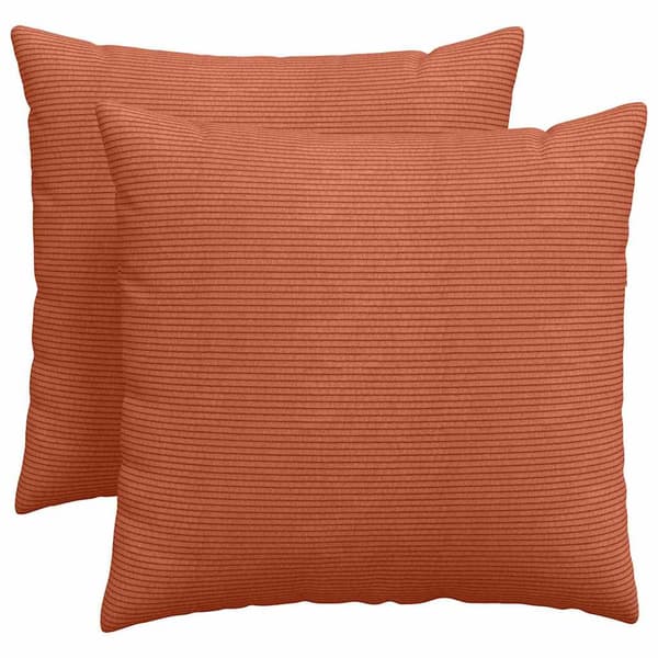 Sofakuddar 2 pcs Röd orange 50 x 50 cm Kordread tyg