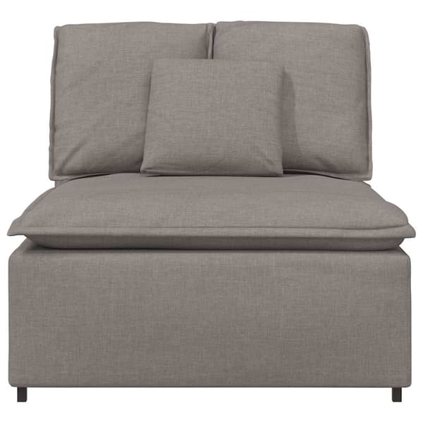 Modulär mittmodul för soffa med kuddar taupe 100 cm
