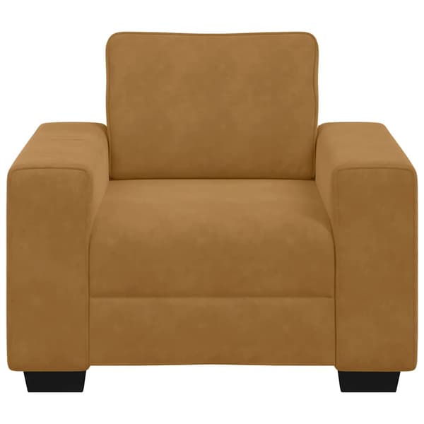 Soffstol brun 100x77x82 cm sammet