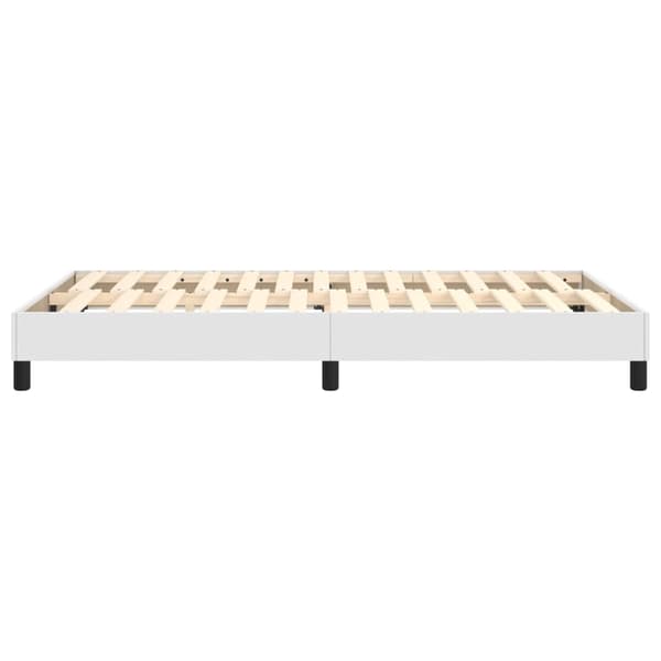 Boxspring-sängram vit 120x200 cm konstläder