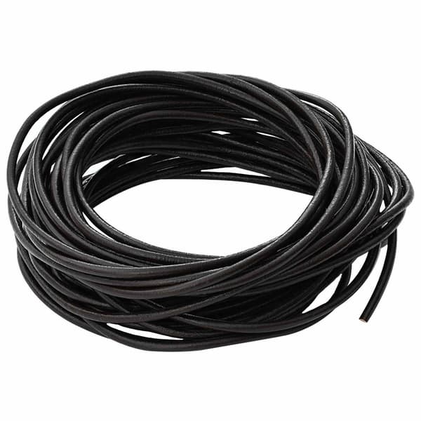 Läder Snöre Mörkbrun Ø3 mm x 50 m Skinn