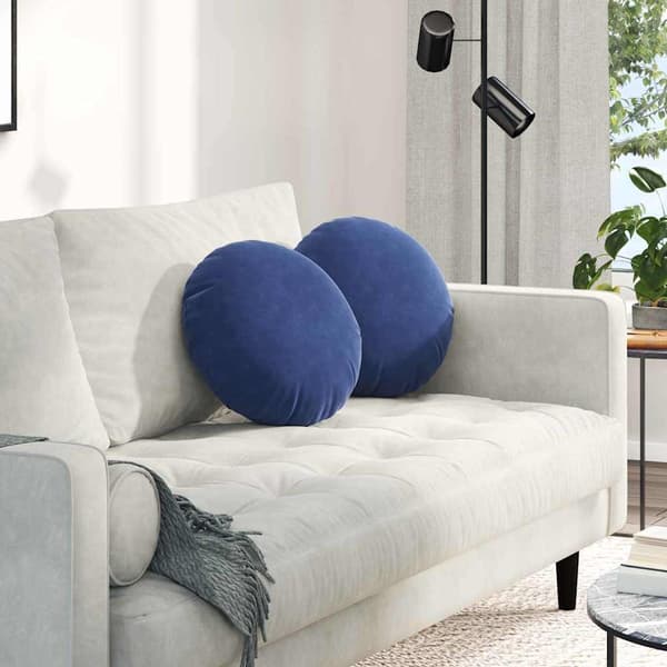 Sittkuddar 2 pcs Polisblå Ø 40 x 13 cm Sammet