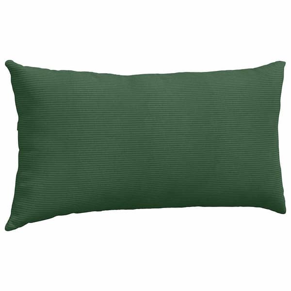 Sofakuddar 2 pcs Mörkgrön 80 x 40 cm Kordread tyg