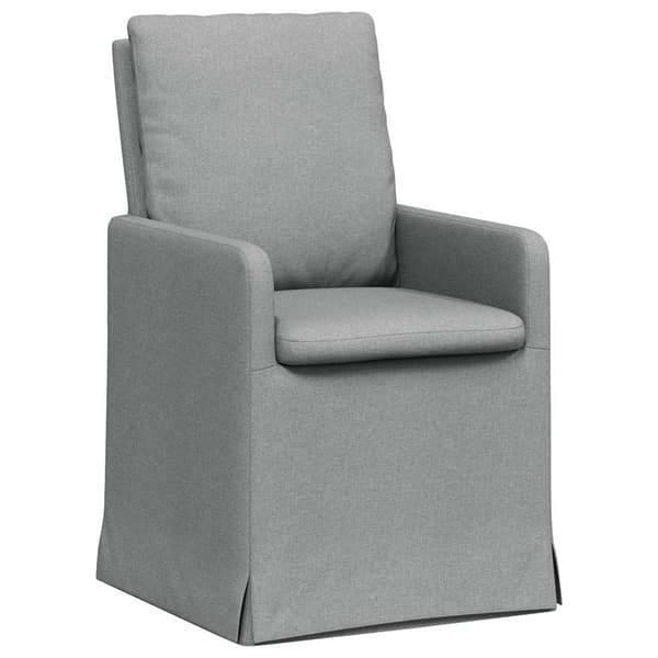 Matstolar 2 pcs Ljusgrå 57 x 67 x 98 cm tyg