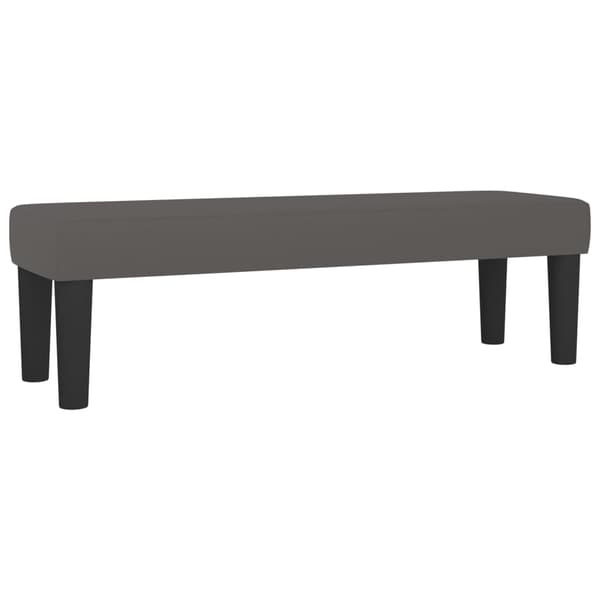 Ramsäng med bäddmadrass grå 140x190 cm konstläder
