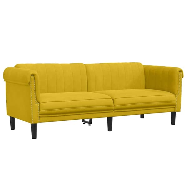 Soffa 3-sits gul sammet
