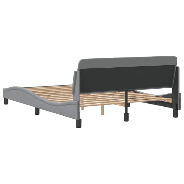 Bed Frame "Dover" Light Grey 140x200 cm Fabric