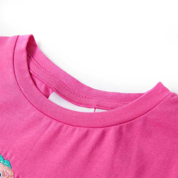 T-shirt för barn mörk rosa 116