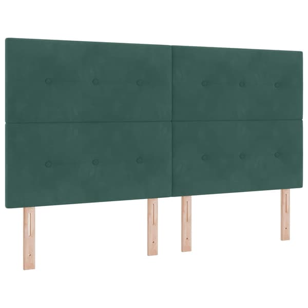 Huvudgavel Mörkgrön 180 cm Sammet