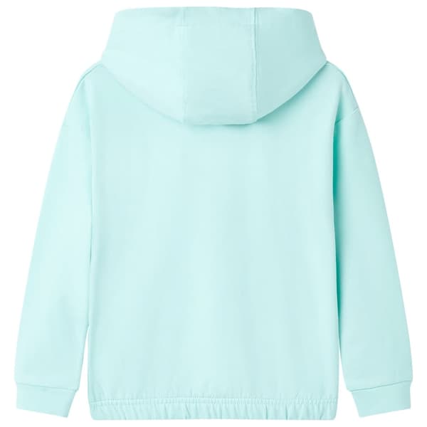 Barnhoodie ljus aqua 128