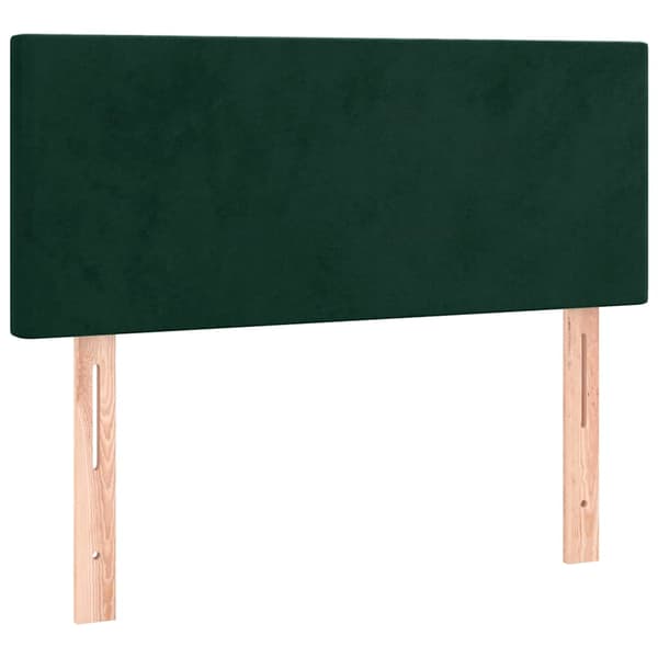 Ramsäng med madrass mörkgrön 80x200 cm sammet