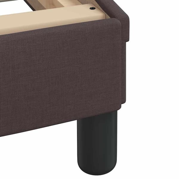 Bed Frame "Dover" Dark Brown 100x200 cm Fabric