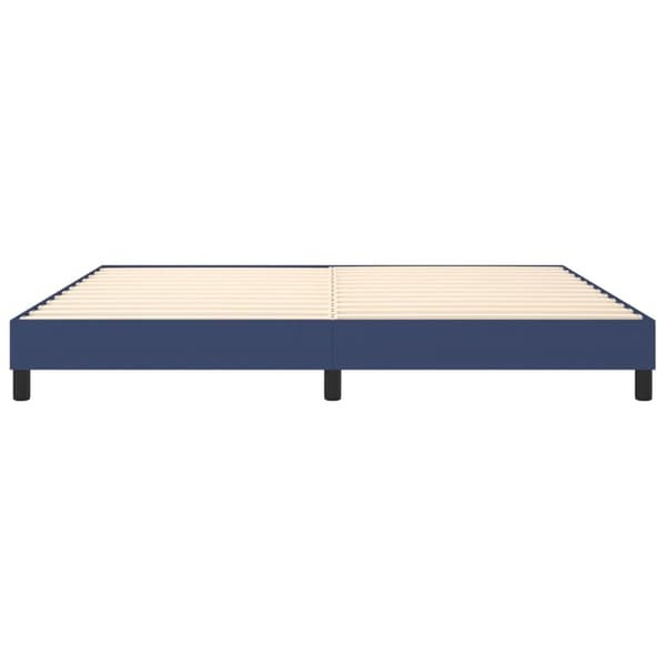 Boxspring-sängram blå 200x200 cm tyg
