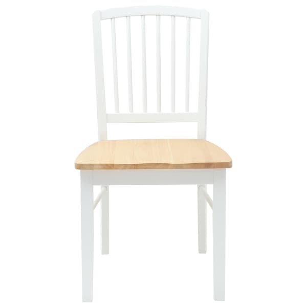 Matstolar 2 pcs Vit 50 x 52,5 x 91 cm Massiv Gummiträ