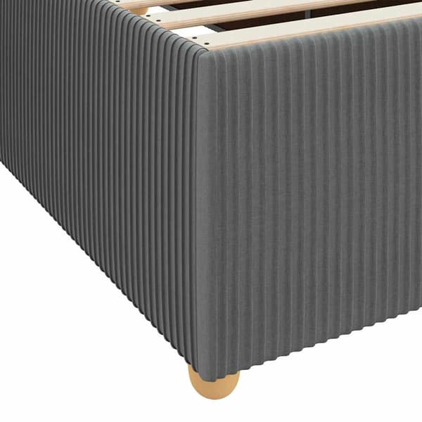 Sängram med madrass Mörkgrå 100 x 200 cm tyg