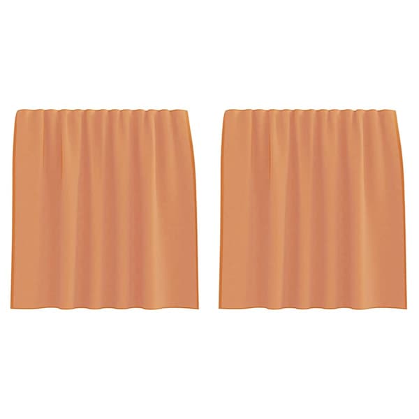 Voile gardiner med stångfickor 2 st terrakotta