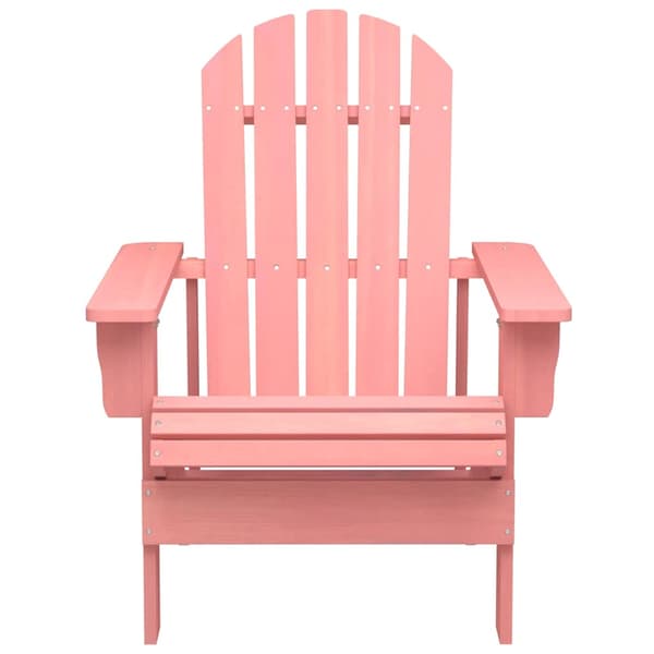 Adirondackstol massivt granträ rosa