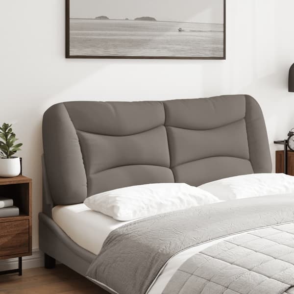 Headboard Cushion "Hvar" Taupe 120 cm Fabric