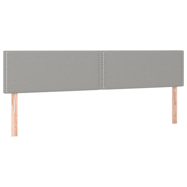 Ramsäng med madrass ljusgrå 200x200 cm tyg