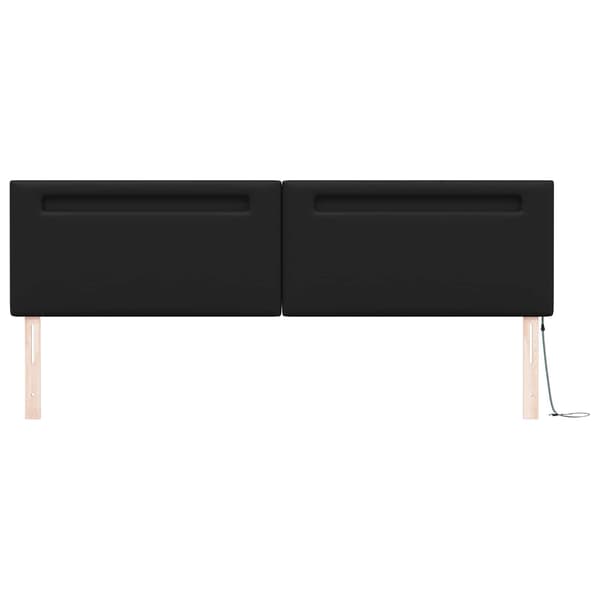 LED huvuddyna Svart 200 cm Konstläder