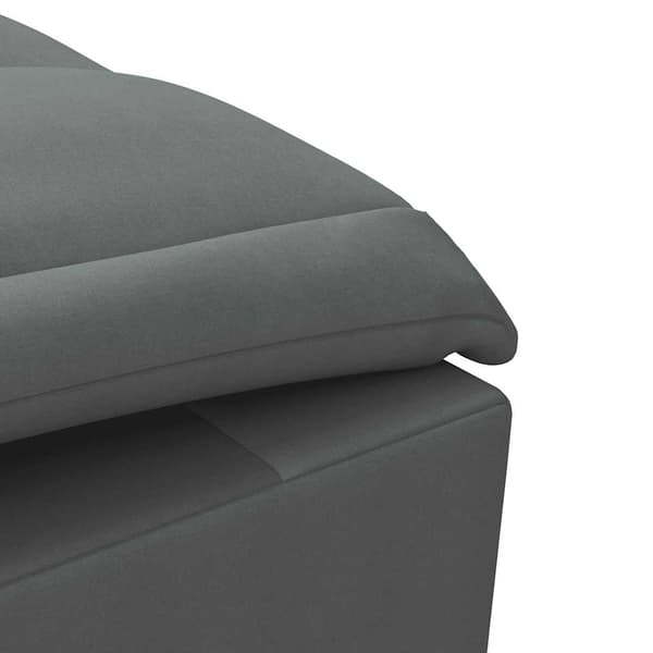 Massageschäslong med bolster mörkgrå tyg